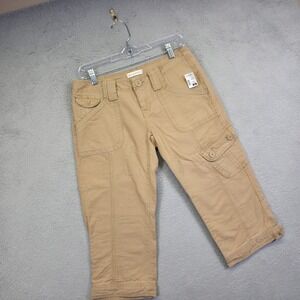 Y2K Vintage Aeropostale Pants Womens 3/4 Low Rise Capri Utility Cargo Chamois